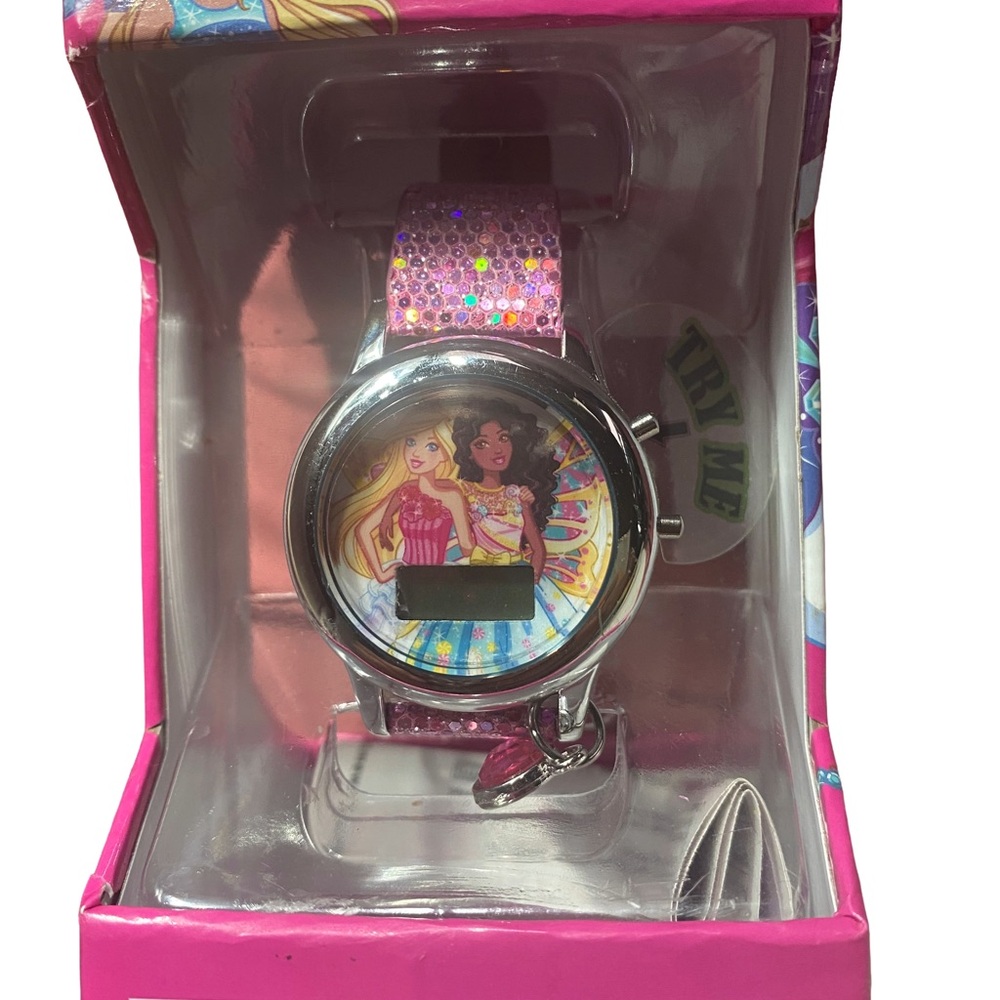 Barbie LCD flashing light watch NWT